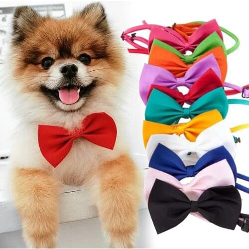 Pet Dog Cat Necklace Adjustable Strap For Cat Collar Dogs Accessories Pet Dog Polyester Bow Tie Puppy Bow Ties Dog Pet Supplies