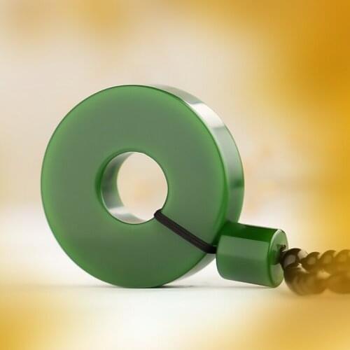 Natural Xinjiang Hetian Jasper Safe Buckle Pendant Necklace