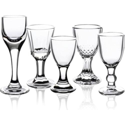 Liquor Cup Bullet Shape Transpaernt Glass Cup Shot Cup Moutai Thick Bottom Drink Beer Tool Many Kinds for Chosen