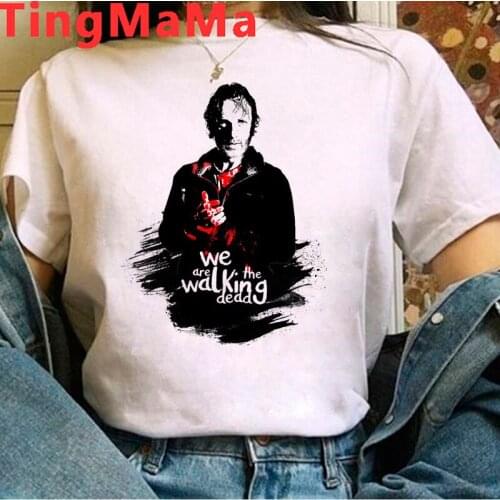 The Walking Dead Negan tshirt top tees male casual japanese white t shirt harajuku kawaii streetwear clothes ulzzang