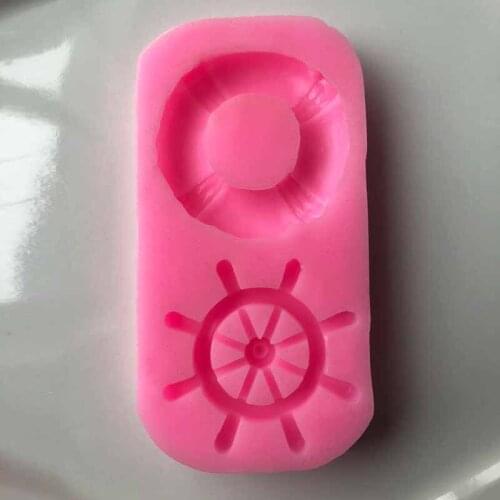 Rudder Lifebuoy Silicone Mold Candy Clay Fondant Molds Party Cake Decorating Tools Chocolate Gumpaste Mould Baking Accessories