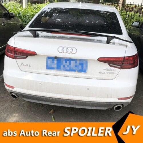 For Audi A4 Spoiler 2017-2019 Audi A4 A6 spoiler TF High Quality ABS Material Car Rear Wing Primer Color Rear Spoiler