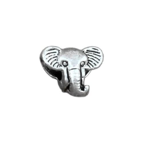 120pcs Zinc Alloy Elephant Head Alloy Big Hole Bead Fit European Beads Bracelet DIY Jewelry 12x10.2x8mm F-09