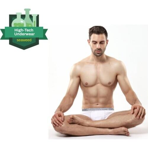 8Pcs/Gift-Box Unique High-Tech Sports Seaweed Antibacterial Underwear Panties Men Panties calzoncillos Мужское нижнее белье