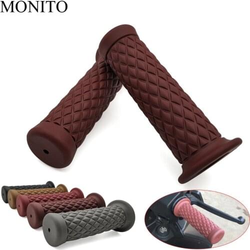 Universal 7/8" 22MM Vintage rubber Motorcycle handle grips handlebar For yamaha tmax 500 tmax500 t max 500 TMAX 530 2001-2019