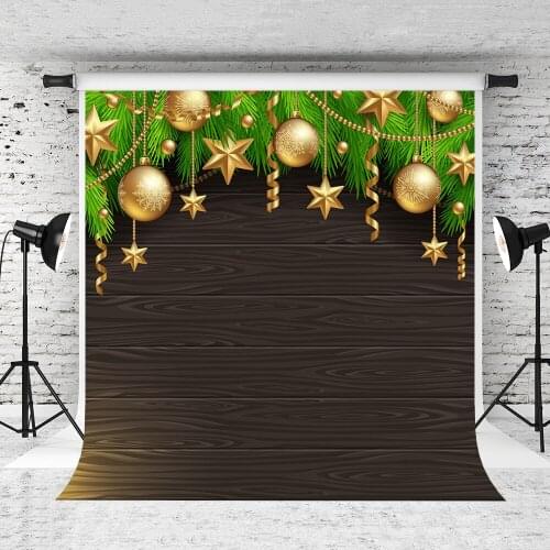 VinylBDS Christmas backdrops photography Dark grey wooden photo backdrops Christmas trees lantern backgrounds for photo studio