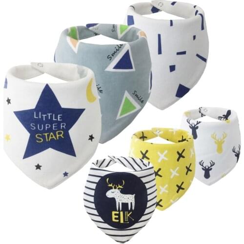 3pcs/lot 100% Cotton High Quality Babadores Baby Bibs Bandana Lot Para Bebe Infant Saliva Towel for Boys and Girls DS9
