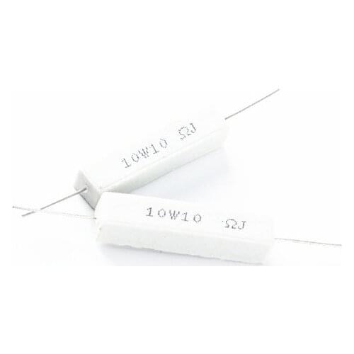 10 pcs 10W 10 ohm 10R Resistance Ceramic Cement Resistor 5% DIY Kit