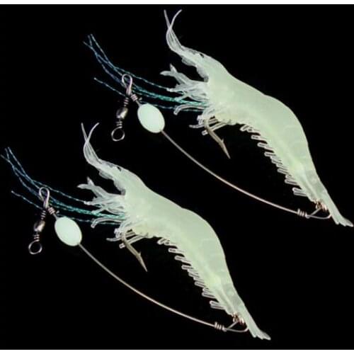 10pcs/lot 9.5cm 6.4g noctilucent shrimp fishing lure soft bait worm fishing bait grub lures fishing gear