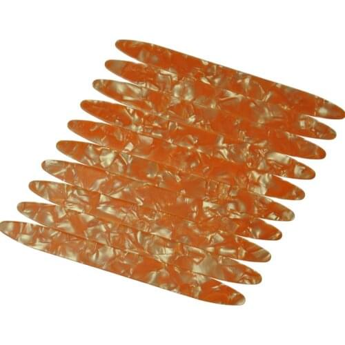 10Pcs Medium 0.71mm OUD Picks Celluloid Picks Plectrums Strips For Oud Ud Reeshe Orange