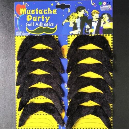 12pcs Funny Cute Costume Pirate Party Mustache Cosplay Fake Moustache Fake Beard For Kids Adult Halloween Party Decoration