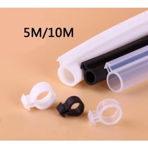 5M/10M O Type Plastic Steel Door Window Block Sealing Weather Stripping Silicon Rubber Elastic Band Draft Stopper Hollow Bulb
