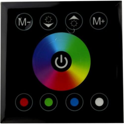 5pcs DC 12V 24V Wireless LED Controler RF Touch black Panel LED Dimmer RGB Remote Control For led Strip Mi light RGB Bulb
