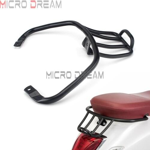 Aluminum Motorcycle Black Rear Luggage Carrier Rack Support Holder Saddlebag Cargo Shelf Bracket for Vespa Primavera Sprint 150