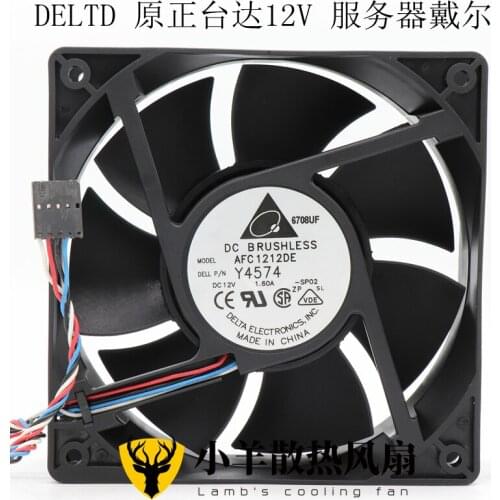 Free Shipping Delta AFC1212DE 12CM 120MM 1238 12038 120*120*38MM 12*12*3.8CM 1.6A pwm the thermostat ball fan