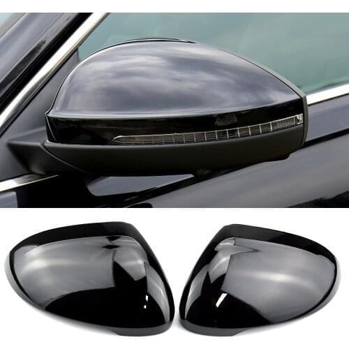 Car Mirror Cover For VW Passat B8 CC Arteon R line Bright black Rearview Mirror Cover Protection Cap Car Styling