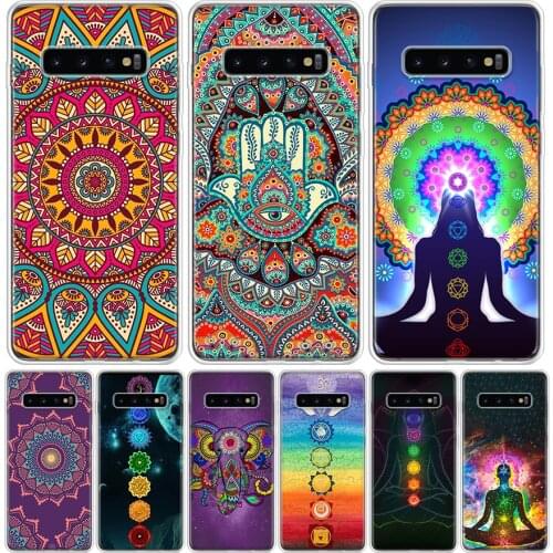 Mandala Chakra Yoga Phone Case for Samsung Galaxy S10 S20 Ultra Note 10 9 8 S9 S8 S7 J4 J6 J8 Plus Lite + Popular Cover Capa She