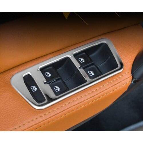 For Volkswage Golf 7 Golf7 MK7 2014 2015 Stainless Steel Car Inside Inner Door Window Glass Switch Panel Cover Frame molding