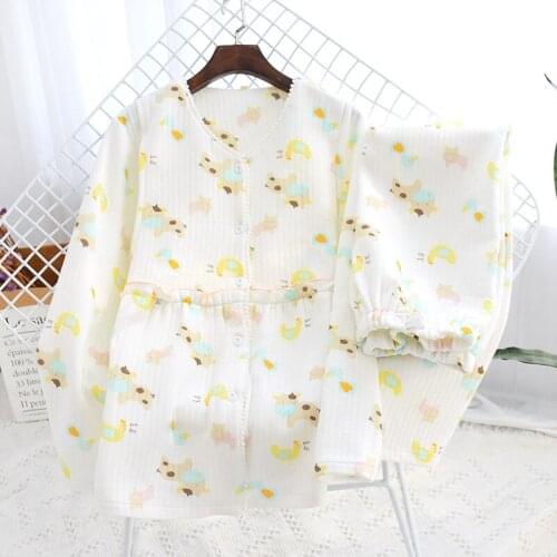 Fdfklak New Print Maternity Clothes For Breastfeeding Cotton Autumn Winter Thicken Pregnancy Pijama For Pregnant 7 Styles