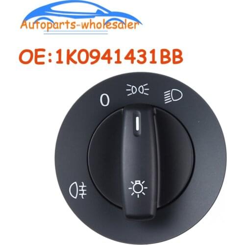 1K0941431BB Headlight Switch Fog Light Knob For V olkswagen Golf MK5 MK6 J etta Tiguan Passat B6 CC 2004 2005 2006 2007 -2013