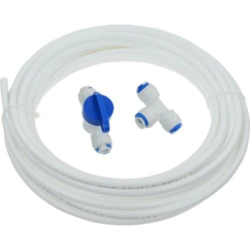 Refrigerator Ice/coffee Maker Kit For Ro Water Filter System Purified Water Dispenser Connector 6m Tubing With 1/4" Fittings