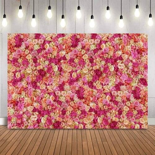 Red flowers wall photography backdrop bridal shower wedding photocall boda floral photography background pink and red flowers