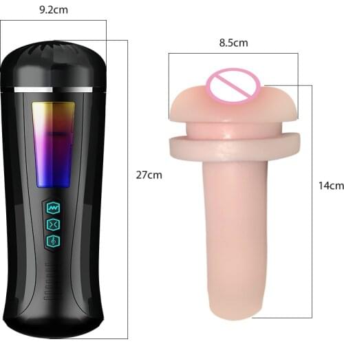 Real voice masturbator cup pussy Flesh Vibrating Massager automatic telescopic Artificial Sucking Vagina Adults Sex Toys