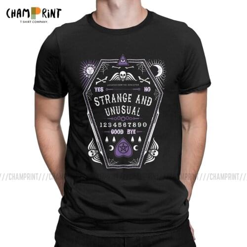 Humor Strange And Unusual Beetlejuice Ouija Board T-Shirt Men T Shirts Occult Paranormal Witchcraft Short Sleeve Tees 5XL Tops