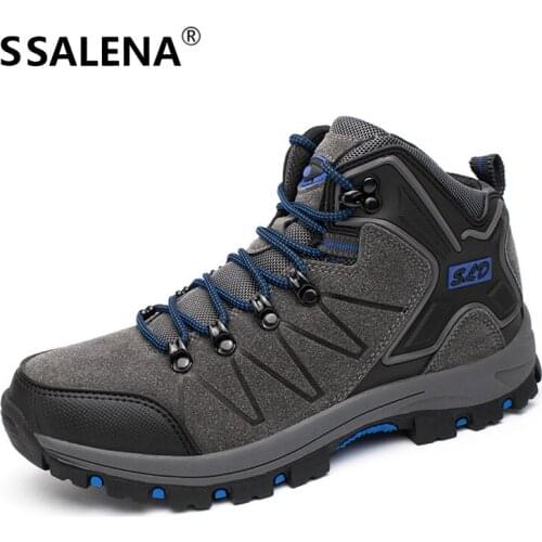 Men Desert High-Top Hiking Shoes Men Lightweight Skidproof Shoes Men Climbing Outdoor Mountain Leather Shoes AA51843