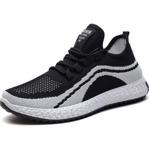 2021 Summer Mens Brand Casual Shoes Soft Sneakers High Quality Breathable Mesh Flying Fabric Casual Shoes J103