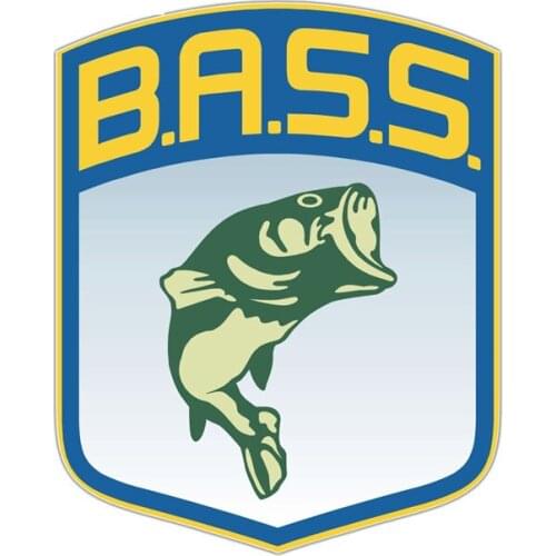 LLY-1194 Personality Bass Fishing Modeling Car Sticker Fashion PVC Auto Motorcycle Accessories Waterproof Sunscreen Decal Decor