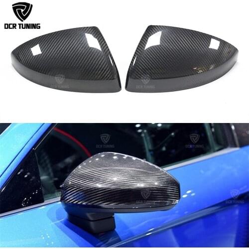 Carbon Fiber Rear View Mirror Cover For Audi R8 2015 2016 - UP carbon caps car styling with lane assit & without lane assit