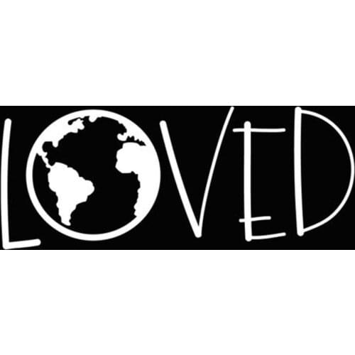 Makeyes Loved Quotes Stickers Earth Pattern Car Decals Vinyl Design Home Bathroom Wall Sticker Car Decoration Loved Words Q286