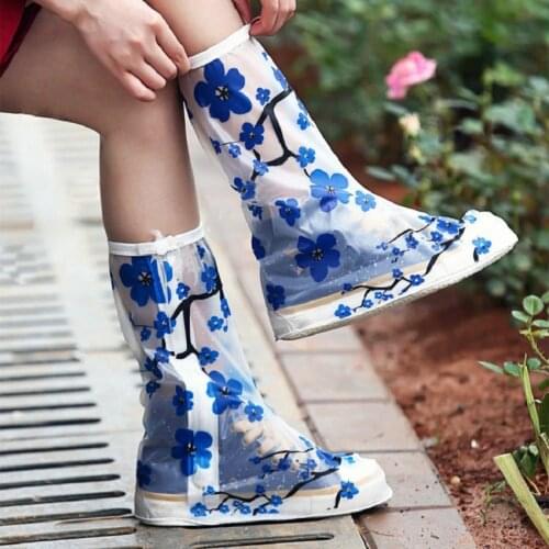 Rainproof Shoes Cover Bottom Thick Boots Cover Waterproof Skid Shoes And Boots High Tube Cover For Adult slippery