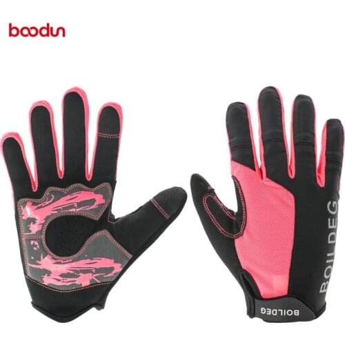 Boodun Full Finger Cycling Gloves Summer Outdoor Sport Breathable Touchscreen MTB Road Bike Gloves Bicycle Gloves Luvas Ciclismo