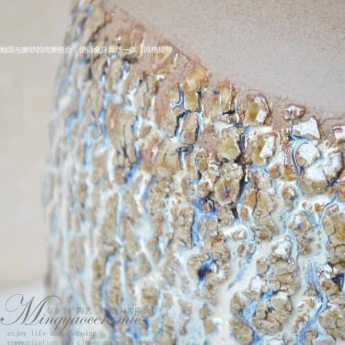 Supply air crafts ornaments ancient lotus seeds matte color glaze enamel antique ceramic relief Canister 13232