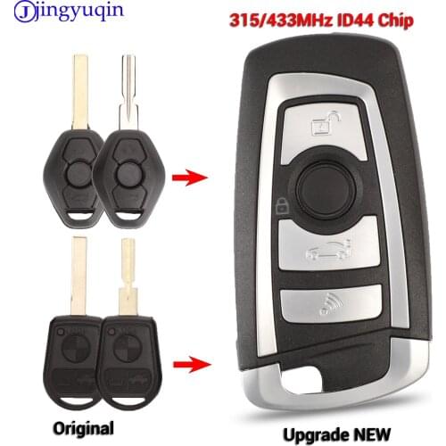 Jingyuqin EWS Modified Flip Remote Key 4 Button 315MHz/433MHz PCF7935AA ID44 Chip for BMW E38 E39 E46 M5 X3 X5 Z3 Z4 HU58 HU92