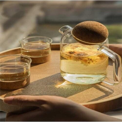 Pitcher Glass Tea Pitcher Small Glass Cute High Temperature Resistant High Boron Glass Boiling Water Teapot Fruit Teacup Pot
