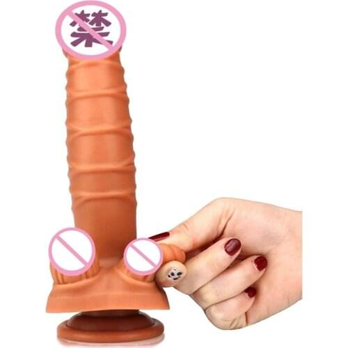 Tempt Super Soft Huge Dildo Female Masturbator Sexy Realistic Penis Dildo Double-Layer Silicone Suction Cup Big Dildos For Women