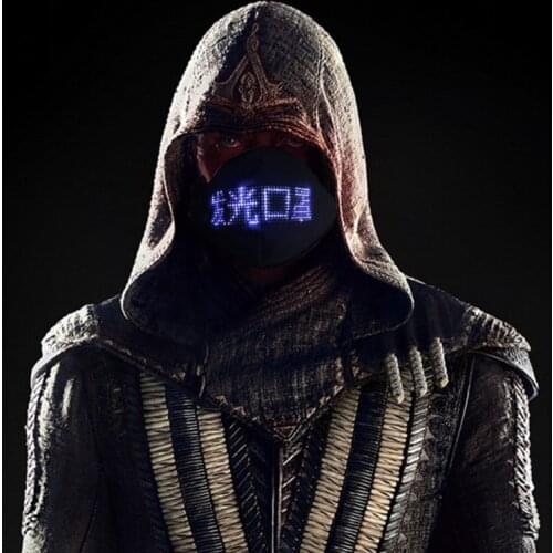 Diy LED Luminous Mask Party Mobile Phone APP Edit Pattern Text Bungee Advertising Display Mask Gift Decoration Unique Desige