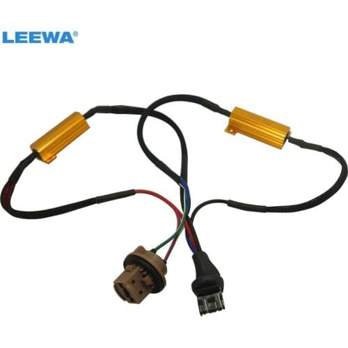 FEELDO 7443/7444 LED Decoder Car LED Light Error Canceller Adapter Resistor Cable Canbus Function Wire Warning Flashing Canceler
