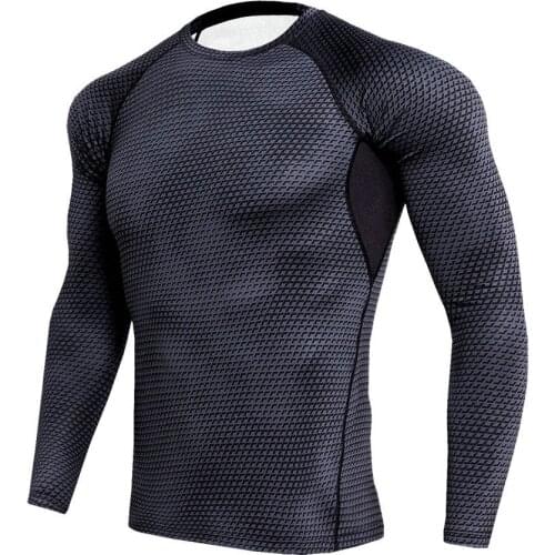 Tops Breathable Gym T-shirts ClothingQuick Dry Workout Running Shirt Compression Fitness Rashguard Male Sport Shirts Men