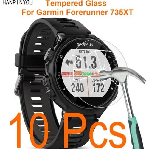10Pcs For Garmin Forerunner 735XT 735 XT SmartWatch 9H Hardness 2.5D Ultra-thin Toughened Tempered Glass Film Screen Protector