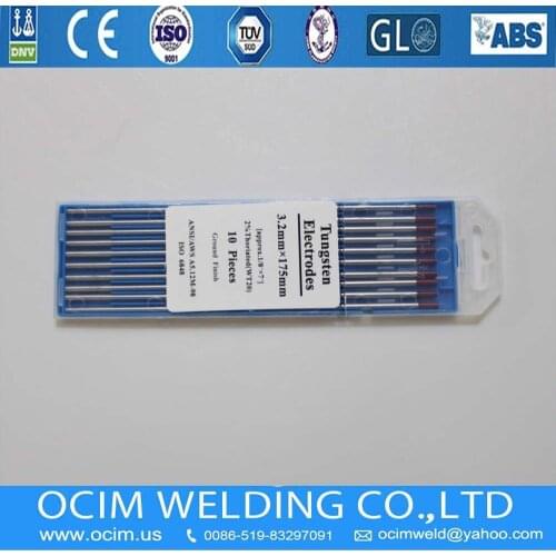 10PCS/LOT WT20 Tungsten Electrode Red Colour 3.2*175mm