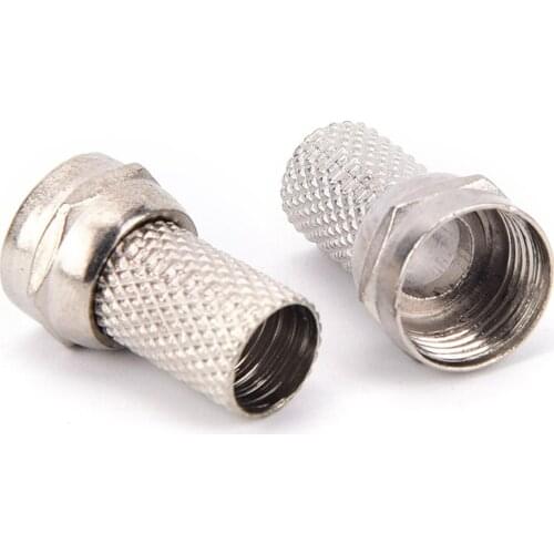 10 Pcs New SAT RG6 CT100 WF100 TX100 H109F PH100 F Digital Cable Terminal Connector For Cable TV SCREW Plug