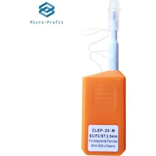 Free shipping 2pcs One-Click Cleaner Optical Fiber Cleaner Pen Cleans 2.5mm SC FC ST and MU Connector Over 800 Times