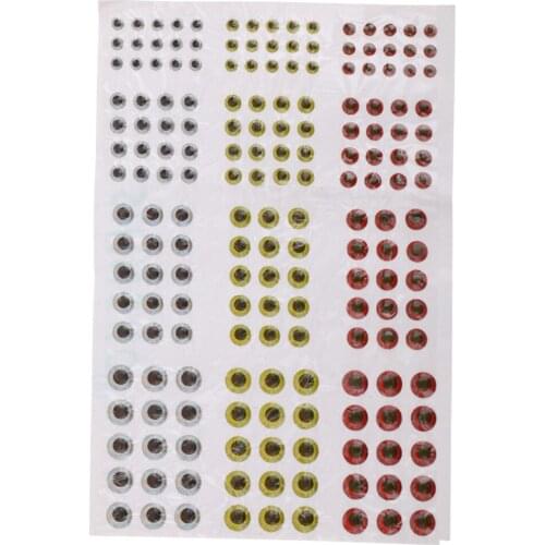 2D Holographic Fishing Lure Eyes For Fly Tying Jigs DIY Craft Dolls Pack of 183pcs Fishing Accessories