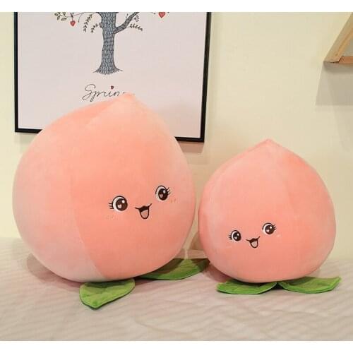 30/45CM Cute Peach Plush Toys Lovely Stuffed Soft Fruit Dolls Simulation Peach Pillow Sofa Cushion For Children Girls Gifts