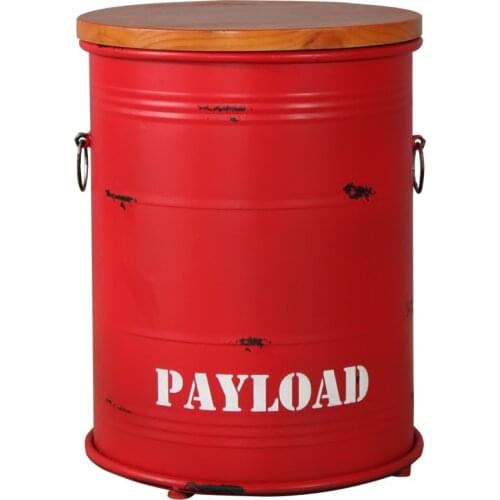 American retro bar chair oil barrel stool paint barrel bar stool round metal bucket bar stool storage stool