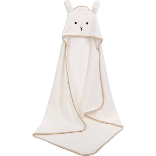 Toddler Bathrobe Hooded Towel Newborn Baby Bath Towel Cute Cartoon 3D Cartoon Ears Ultra Absorbent Super Soft Shower Swaddle